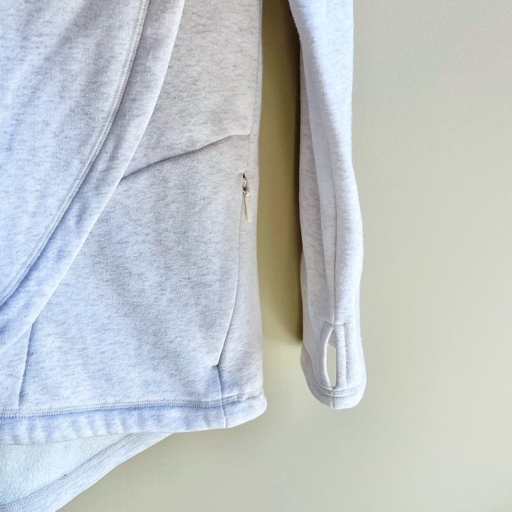 Athleta Oatmeal Kozy Karma Asym Pullover Sweatshirt - Picture 4 of 6